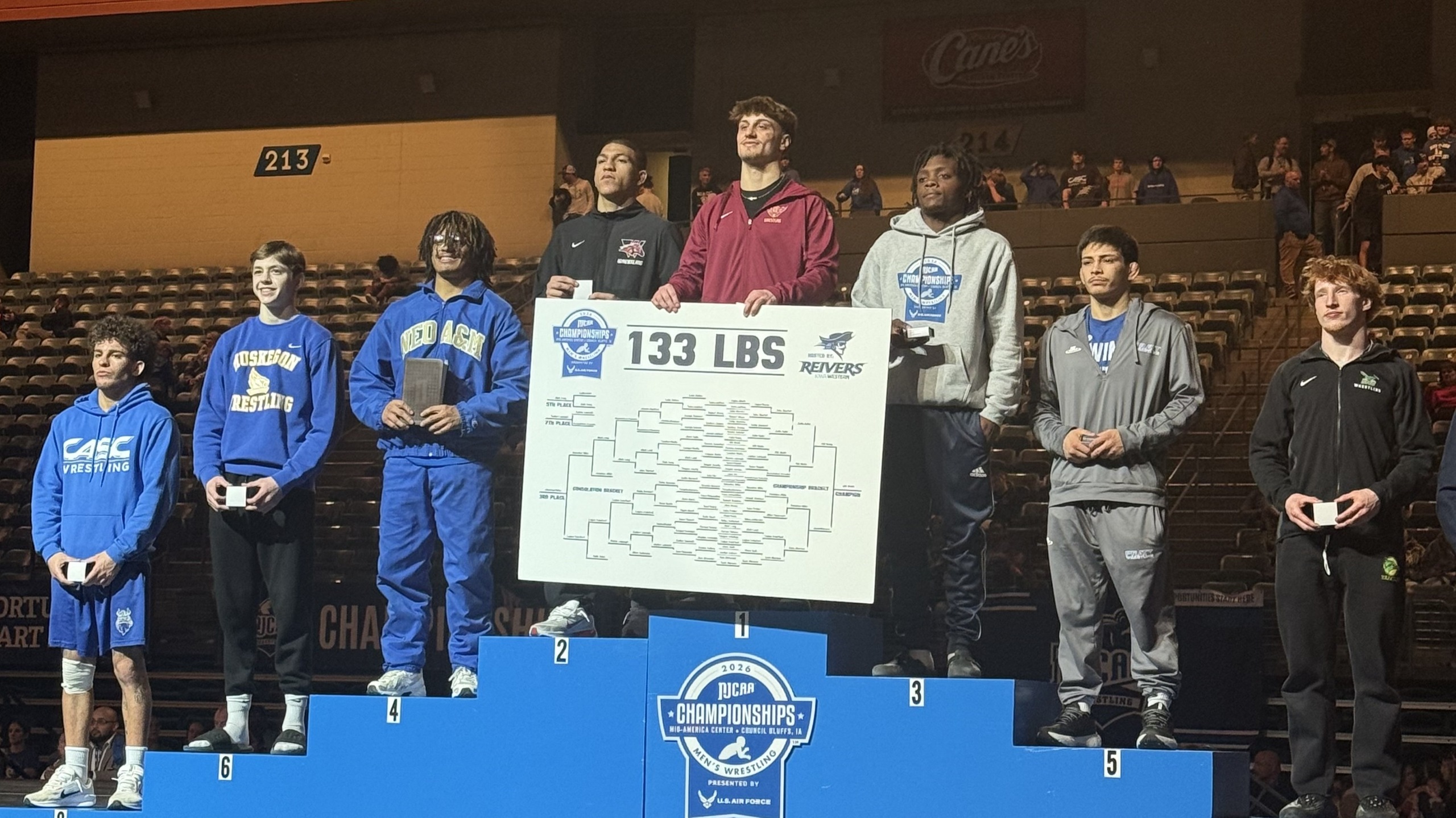Mills, Akinlou and Goble Lead Andrew at NJCAA Wrestling Nationals
